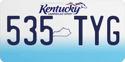 KY license plate 535TYG