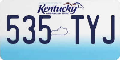 KY license plate 535TYJ