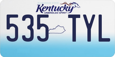 KY license plate 535TYL