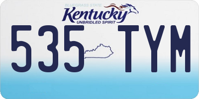 KY license plate 535TYM