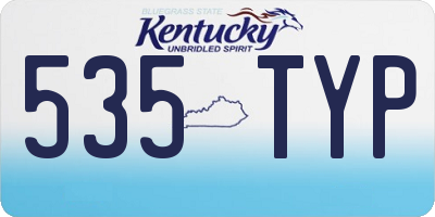 KY license plate 535TYP