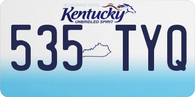 KY license plate 535TYQ