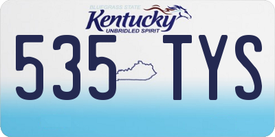 KY license plate 535TYS