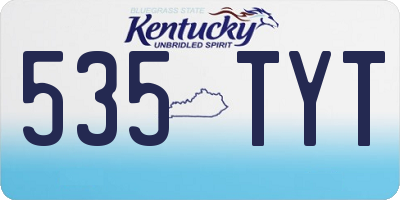 KY license plate 535TYT