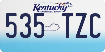 KY license plate 535TZC
