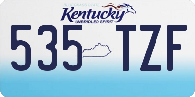 KY license plate 535TZF