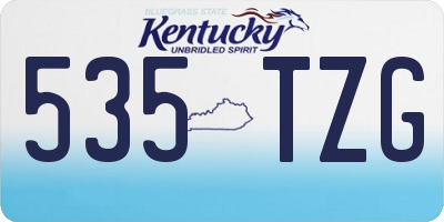 KY license plate 535TZG