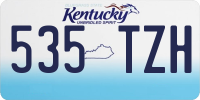KY license plate 535TZH
