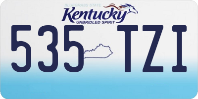 KY license plate 535TZI