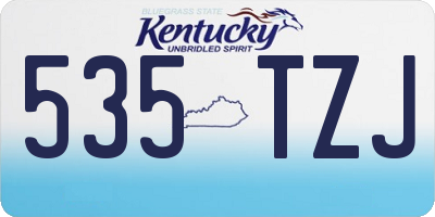 KY license plate 535TZJ