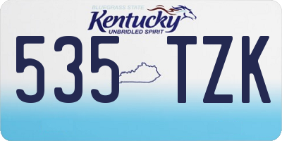 KY license plate 535TZK