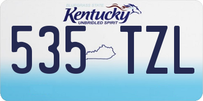 KY license plate 535TZL