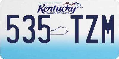 KY license plate 535TZM
