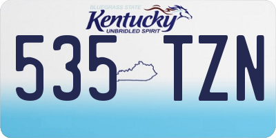 KY license plate 535TZN
