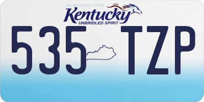 KY license plate 535TZP