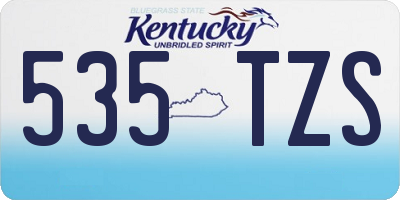 KY license plate 535TZS