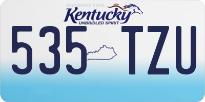 KY license plate 535TZU