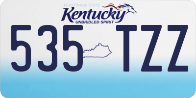 KY license plate 535TZZ