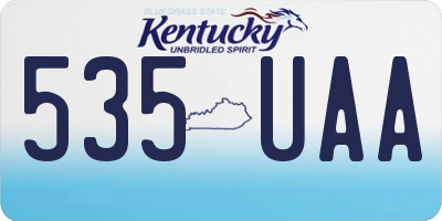 KY license plate 535UAA