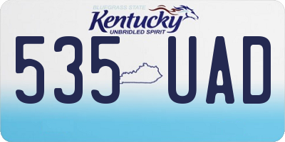 KY license plate 535UAD