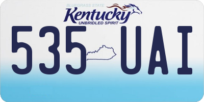 KY license plate 535UAI