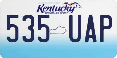KY license plate 535UAP