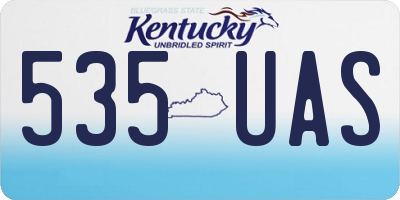 KY license plate 535UAS