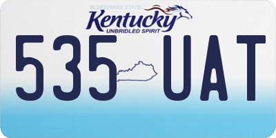 KY license plate 535UAT