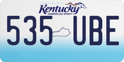 KY license plate 535UBE
