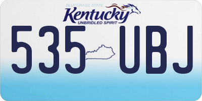 KY license plate 535UBJ