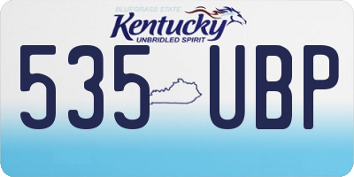 KY license plate 535UBP