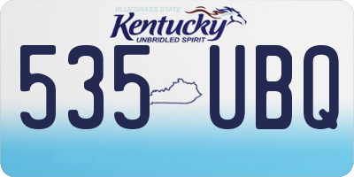 KY license plate 535UBQ