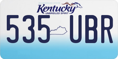 KY license plate 535UBR