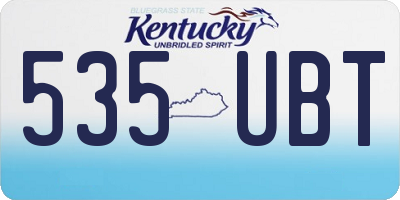 KY license plate 535UBT