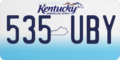 KY license plate 535UBY