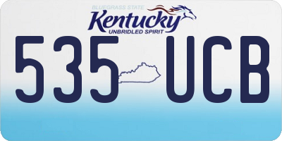 KY license plate 535UCB