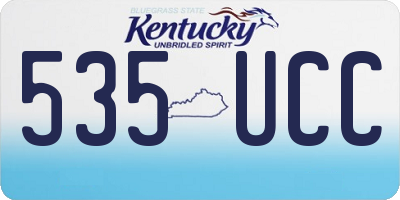 KY license plate 535UCC