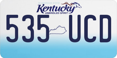 KY license plate 535UCD