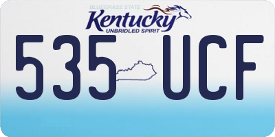 KY license plate 535UCF
