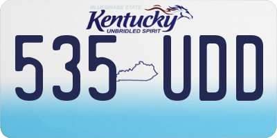 KY license plate 535UDD