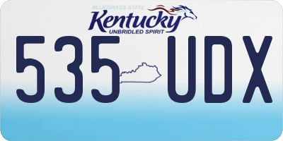 KY license plate 535UDX
