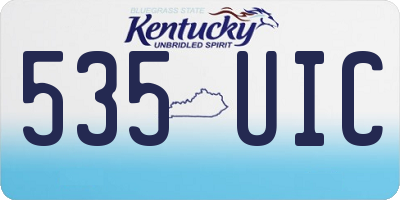 KY license plate 535UIC