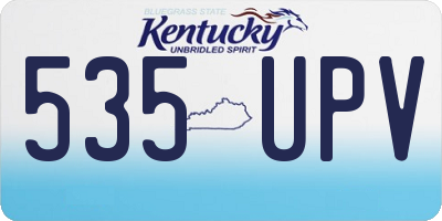 KY license plate 535UPV