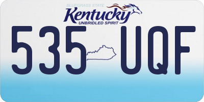 KY license plate 535UQF