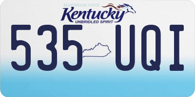 KY license plate 535UQI