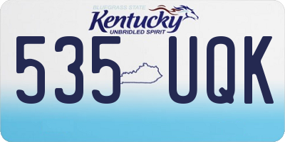 KY license plate 535UQK