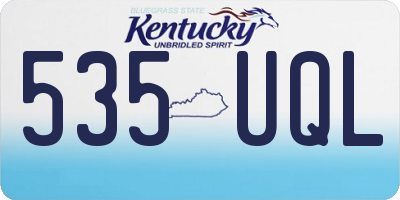 KY license plate 535UQL