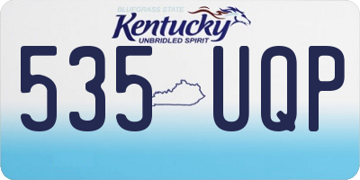 KY license plate 535UQP