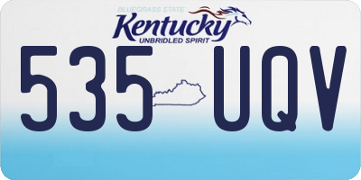 KY license plate 535UQV