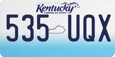 KY license plate 535UQX
